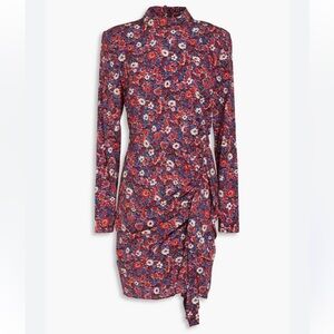 Veronica Beard Louella Silk Floral Ruched Mini Dress NWOT Size 6